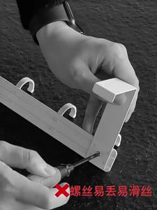 No-Drill Over-the-Door Hook Rack