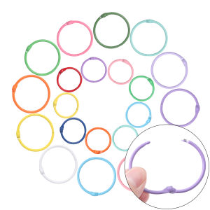 30mm/43mm Key Ring Colorful Open Rings Buckle Keychain Connector Clasps For Diy Jewelry Making Supplies Key Chain Accessories