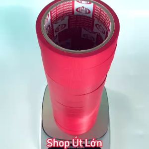 Băng keo simili màu đỏ rộng 2.4cm dài 12 mét lõi giấy 3mm 1 cây 12 cuộn giá tại xưởng