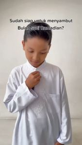 Setelan Baju Koko Hitam Putih Anak Laki Laki Lengan Panjang