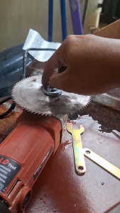 Paket 2pcs Adaptor Bor Jadi Gergaji Gerinda Set Pemotong Kayu Tulang Iga Circular Saw 80T 12cm