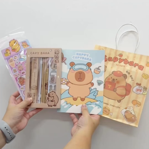 (READY STOCK) 4 in 1 Sanrio Kuromi Stationary Gift Set Kids Birthday Party Present Children School 库洛米文具礼盒套装 Set Hadiah