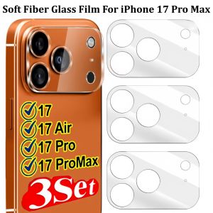 3pcs Soft Fiber Glass Lens Film For iPhone 17 Pro Max 17 pro 17Air 17 HD Clear Matte Screen Base film Anti-Scratch Camera Lens Protector For iPhone 17 Pro Max Back Lens Film