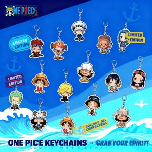 Bandai | One Piece Luffy Acrylic Double Sided Keychain Anime Bag Pendant Drop Shipping