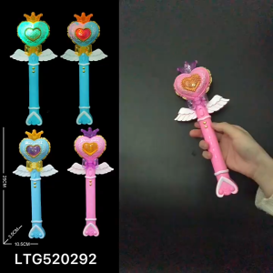 Cute flashing glowing magic wand light music princess magic wand toy