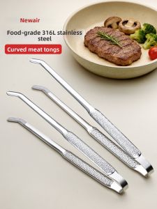 Grill Meat Food Tongs 316L Stainless Steel Anti-slip