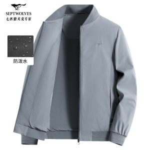 Casual Mens Jacket Septwolves Dad Shirt Style Long Sleeve Waterproof Polyester Nylon Composite Fiber Business Gentleman Spring Autumn