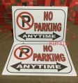 NO PARKING ANYTIME PVC Wall Signage 7.8x11 inches. 