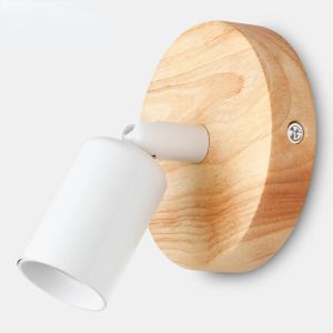 JOYINLED Nordic Bedside Wall Mounted LED Lights E27 Retro Indoor Lighting Bedroom Wall Lamp Home Decor Wooden Vintage Wall Lamp