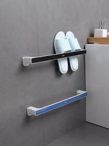 Jtravel Single pole rak bilik air bathroom rack towel hanger rack bathroom storage rack 浴室置物架毛巾杆 免打孔