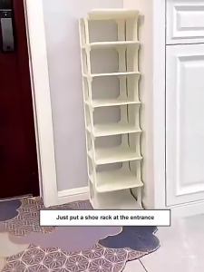 Hisoa Multi-Tier Stackable Shoe Rack | Space-Saving Organizer | DIY Cabinet Design