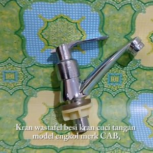 Kran Wastafel Besi | Kran Cuci Tangan Model Engkol Merk CAB