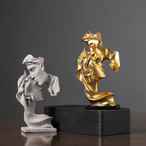 Lovers Statue Craft Sculpture Mini Resin Lovers Statue Figurine Kissing Posture Model Craft Sculpture Ornament Home Decor