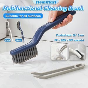 ItemMart Floor Seam Brush Bathroom Cleaning Window Brush Groove Gap Cleaner 2 in 1 V-shaped Brushes