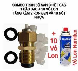 Bộ Sạc Chiết Gas Mini và 10 vỏ lon Namilux _ Tặng 10 nứt nhựa và 2 ron đen