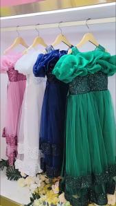 New Flower Girl Dresses For Weddings Fashion Lace Sequin Princess Birthday Party Dress Elegant First Communion For kid 4-14Years