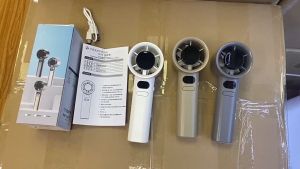 Handheld Fan พัดลมมินิ Mini turbofan with digital display Portable Mini Fan Speeds 120 Cooling Fan 手持小风扇