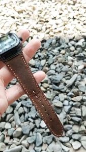 Tali Jam Tangan Kulit Sapi Motif - Warna Hitam Bergaransi