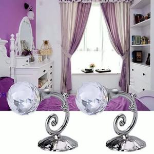 2pcs/set Curtain Hanging Hook With Screws Curtain Holdbacks Wall Tie Backs For Crystal Hanger Hooks Holder Home Decoration