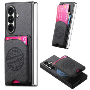 Tương Thích Với Cho Samsung Galaxy Z Gấp 7 6 5 4 Ví Trường Hợp Và Có Thể Tháo Rời đồ đựng thẻ Khe Cắm Từ Tính bảo vệ lưng Trường Hợp Đứng Chân Đế điện thoại di động Bìa Cho Zfold7 nam nữ màu đen