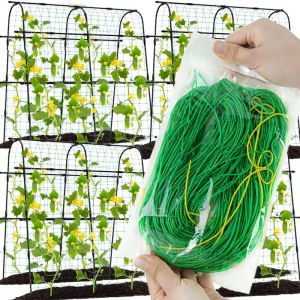 Garden Plant Climbing Nets Heavy-Duty Polyester Grow Net Square Grid Garden Trellis Meshs Vine Grow Brackets Home Garden Tools