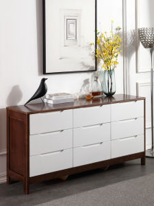 Nordic Style Solid Wood Five Drawer Wardrobe & Living Room TV Stand Cabinet: Adult Assembly Required