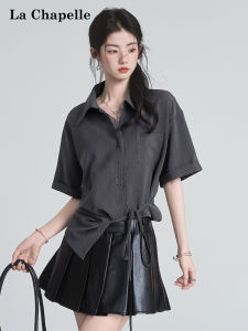 La Chapelle | Korean Style Lace Panelled Short Sleeve Summer Blouse
