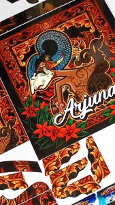 Stiker Sangkar Kosan Motif Batik Arjuna