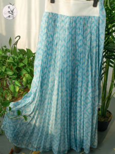 วัสดุผ้าสำหรับชุดฮั่นฝูลายดอกผ้าชีฟองพิมพ์ลายย่นพิมพ์ลายดอกชิโน่พาวเวอร์