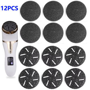 Replaceable Roller Foot File Pedicure Hard Dead Skin Callus Remover Refills Replacement Rollers Foot Files Accessories 12 PCS