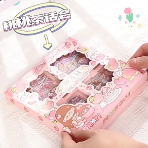 100 PCS Cute Sticker Waterproof Cartoon Cute Girl DIY No Repeating PET Deco Stickers Handbook DIY 卡通手帐贴纸