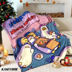 Beast Kingdom | Duck Horror Movie Winter Summer Flannel Blanket Throw Fleece Soft Fuzzy Plush Cozy Fleece Blankets for Sofa Ideal Gifts