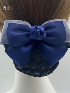 Hairnet Nurse Stewardess Professional Headdress Flower New Arrival Bows Barrettes Bank Hotel Waiter Hair Updo Hairnet