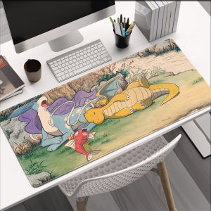 Potdemiel | Dragonite Playmat Large XXL Mouse Pad Laptop Gaming PC Accessories P-Pokemon Keyboard Mousepad Desk Mat Gamer Carpet Mouse Pads