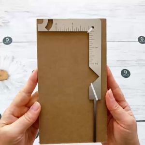 1pc Book Cover Guide 5-in-1 Stainless Steel Metal Bookbinding Cover Tool for Making Book Cover-Creating Book Covers