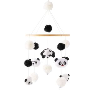 Baby crib Mobile Wooden wind chimes bed bells neutral baby crib Mobile Baby mobile crib Handmade Baby mobile Panda Baby ceiling mobile baby room decoration
