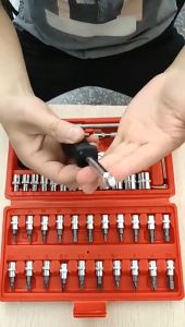 46pcs Tool Box Car Motorcycle Repair Set 1/4-Inch Socket Wrench Set Hand Tools Home Service Motor DIY Kit Tool Set
