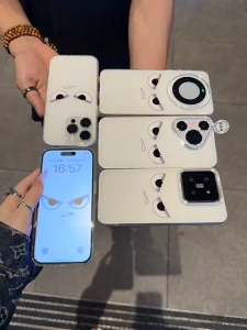 เคสศัพท์อิโมจินมขาวสำหรับ iPhone 11 12 13 14 15 16 Pro Max Plus เคสป้องกันการตก IMD ปกแข็งสำหรับเคส iPhone13