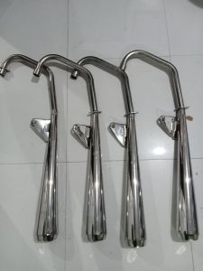 TMX 125 ALPHA MUFFLER PIPE Pure Stainless