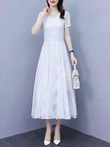DAIXIANGFEIZI | Chiffon A-Line Dress Womens Large Size Waist-Shaping