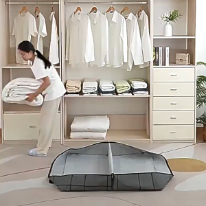 210L Super Large CapacitySuper Load-bearing Black Composite Material Storage Bag Dustproof Moisture-proof with Zipper