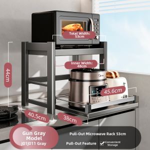 Extendable Multi-Appliance Kitchen Shelf
