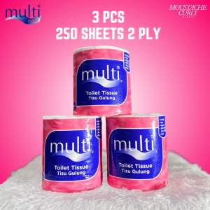 3 Pcs Tisu Toilet / Tissue Gulung Multi 250 Sheets 2 Ply