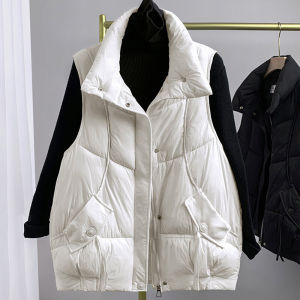 Áo Khoác Nữ Phong Cách Hàn Quốc Dày Dặn Rộng Rãi Ngắn Thời Trang Thiết Kế Mới Áo Khoác Ngoài Vest Cotton Lông Vũ