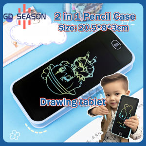 2 in 1 Creative Pen Case With LCD Drawing Tablet Pencil Case Children School Stationery Kids Gift