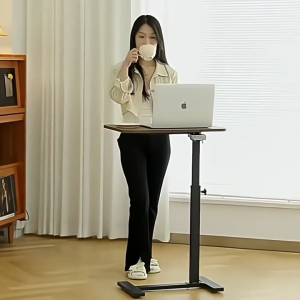 [SG STOCK] Movable lifting bedside table Bedroom home desk student writing Computer desk Standing workbench desk