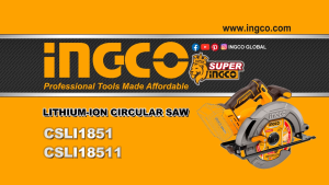 INGCO 20V BRUSHLESS CIRCULAR SAW 185MM CSLI1851