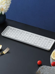 Plastic Kitchen Sink Drain Tray Narrow Edge Home Use Tray round Corner Narrow Style Rectangular Tea Tray Multi Functional Plate