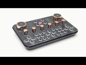 K700 Live Sound Card Bluetooth Kompatibel Plug & Play untuk Smartphone/PC/Tablet - Warna Hitam Matte