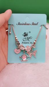 Gelang Serut Charm 04 Titanium Anti Karat dan Tahan Lama Premium Quality PS001S